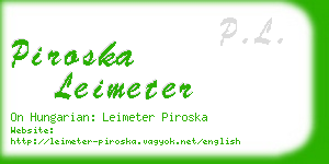 piroska leimeter business card